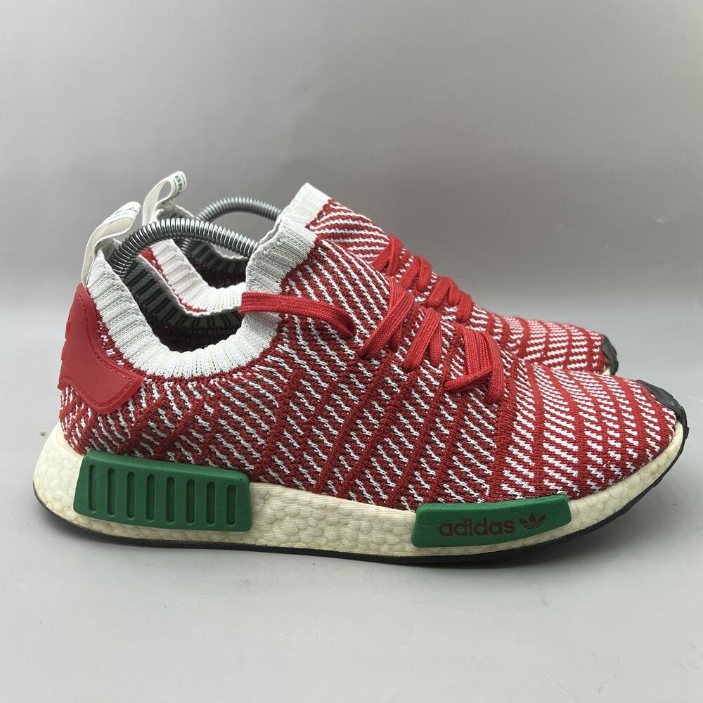 adidas Red and White Knit Sneakers